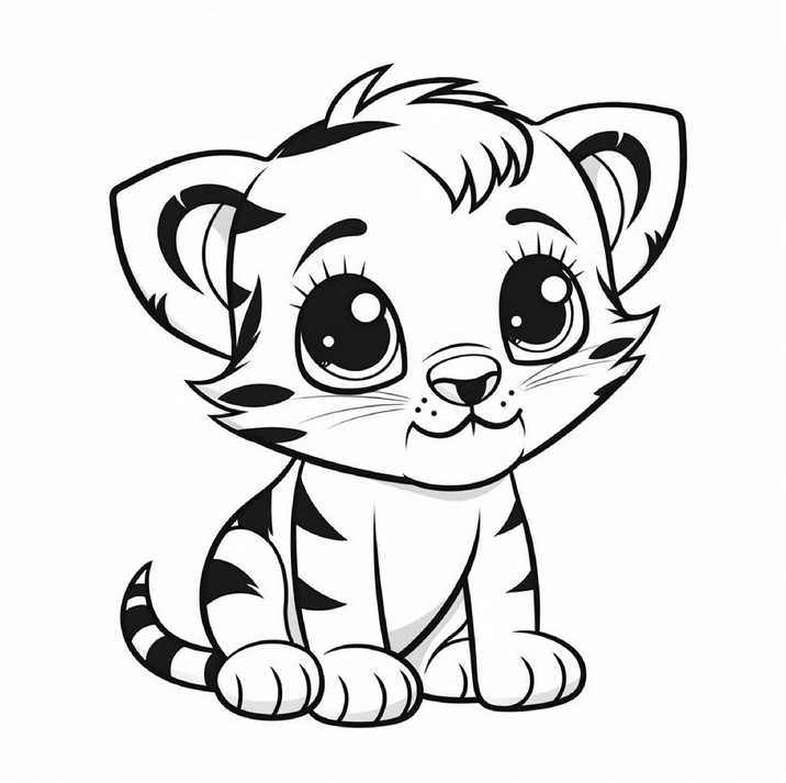 niedlicher-tiger-ausmalvorlage-fuer-kinder-und-babys