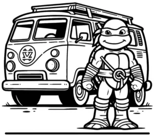 ninja-turtles-mit-van-ausmalvorlage