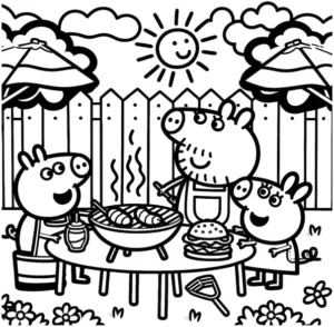peppa-wutz-grill-party-ausmalbild