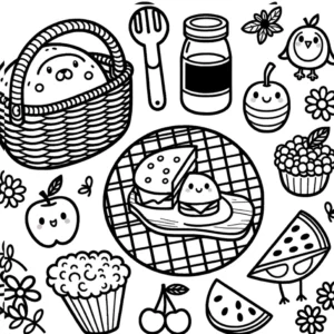 picknick-mit-lebensmitteln-ausmalen