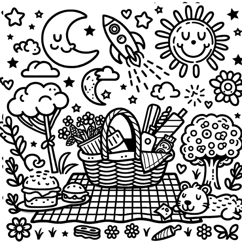 picknick-szenario-ausmalvorlage