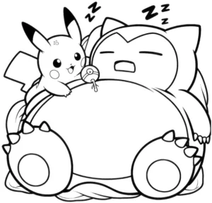 pikachu-snorlax-ausmalvorlage-fuer-kinder
