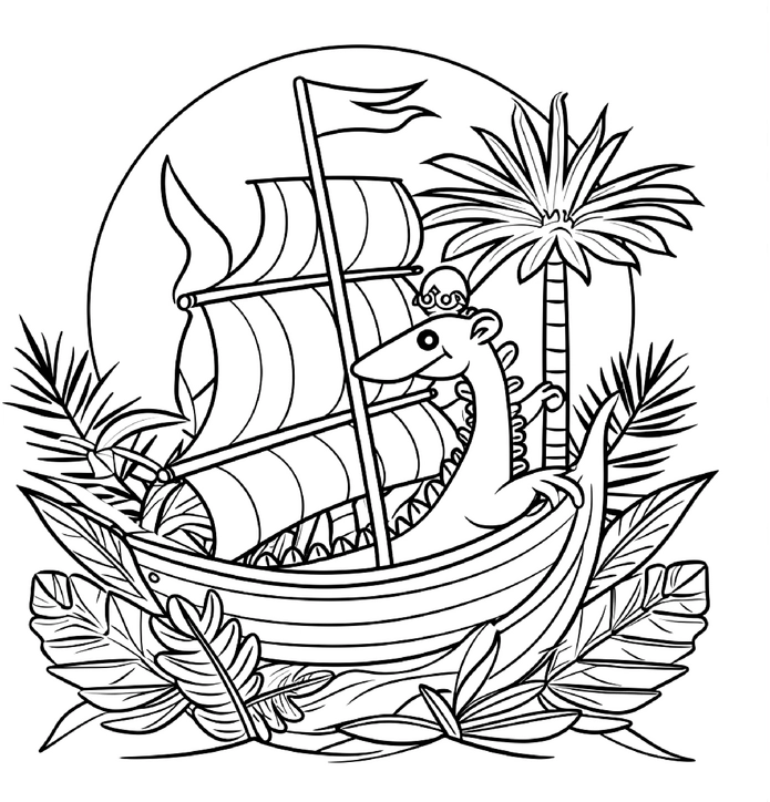 piratenschiff-mit-dragon-und-palmen
