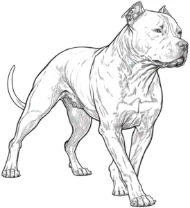 pitbull-ausmalvorlage-mit-hund-zeichnen