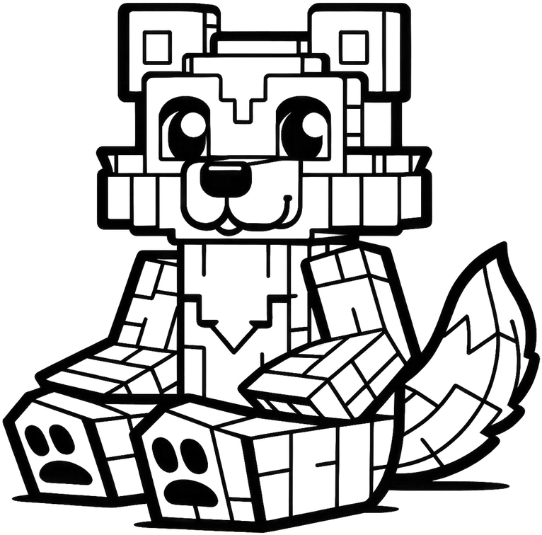 pixel-hund-ausmalvorlage