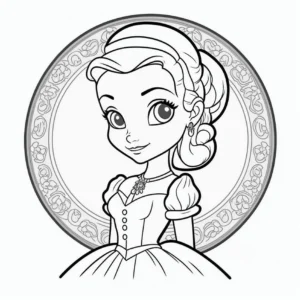 princessin-im-kreis-malvorlage