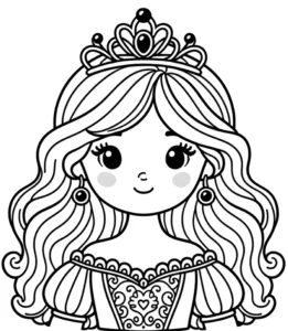 prinzessin-mit-diadem-und-kleid-ausmalen
