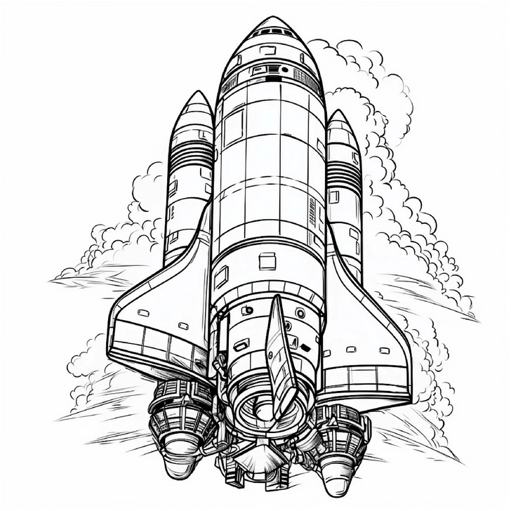 rakete-im-weltall-malvorlage