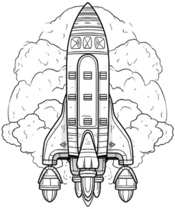 rakete-im-weltall-und-wolken