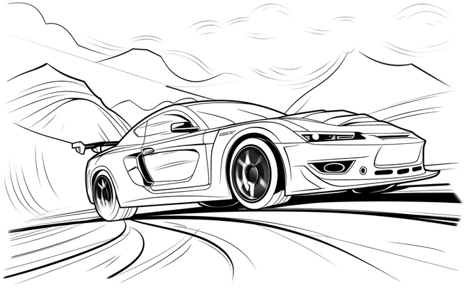 rennwagen-dynamische-landschaft-ausmalvorlage