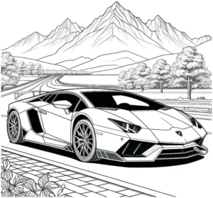 rennwagen-in-berglandschaft-ausmalvorlage