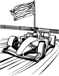 rennwagen-mit-flagge-ausmalbild