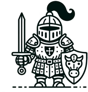 ritter-mit-schwert-und-schild-malvorlage