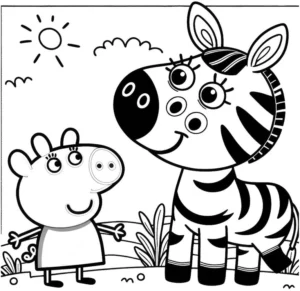 schweinchen-und-zebra-ausmalvorlage-in-der-natur