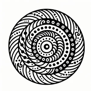 spiralförmiges-mandala-ausmalvorlage