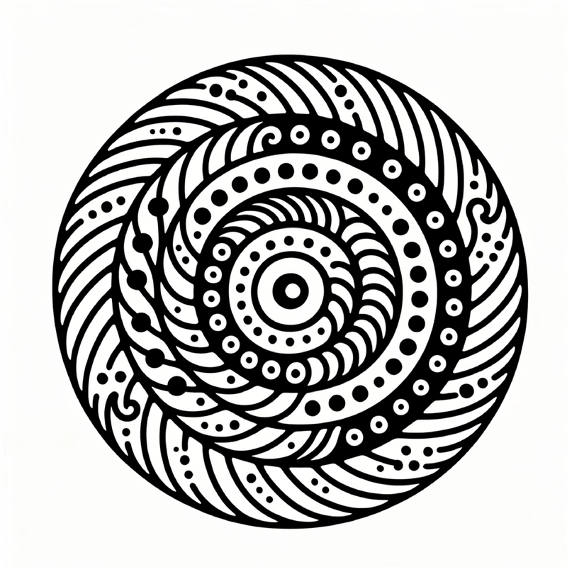spiralförmiges-mandala-ausmalvorlage