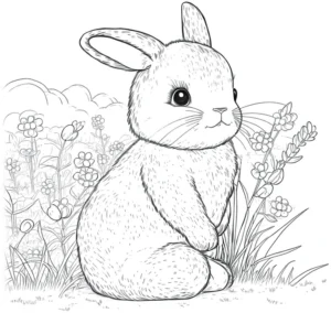 suesse-hasen-in-bluender-wiese