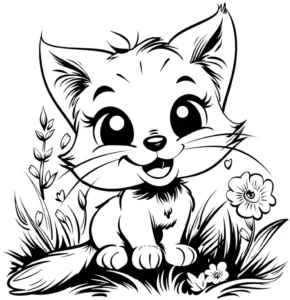 suesseste-katze-in-blumenwiese