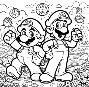 super-mario-malvorlage-mit-mario-und-luigi-ausmalbild