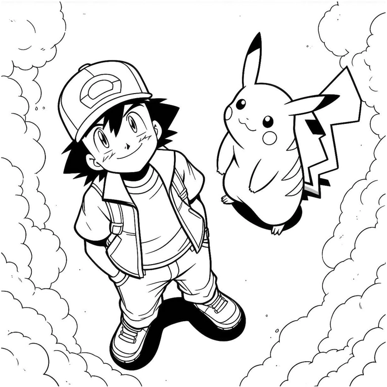 trainer-mit-pokemon-ausmalvorlage