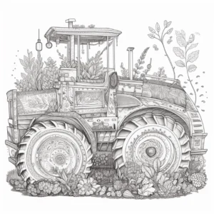traktor-umgeben-von-pflanzen-und-blumen