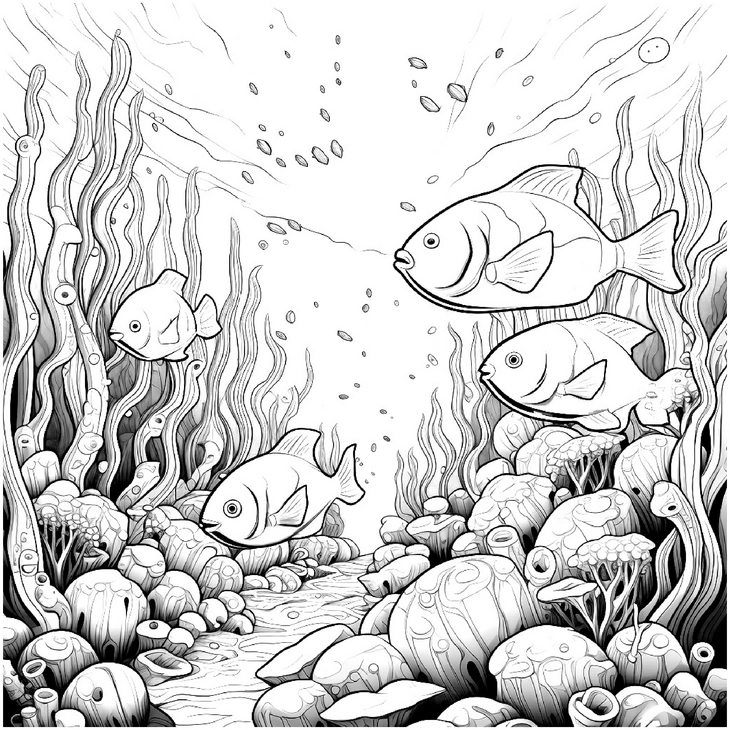 unterwasserwelt-fische-und-pflanzen-ausmalbild
