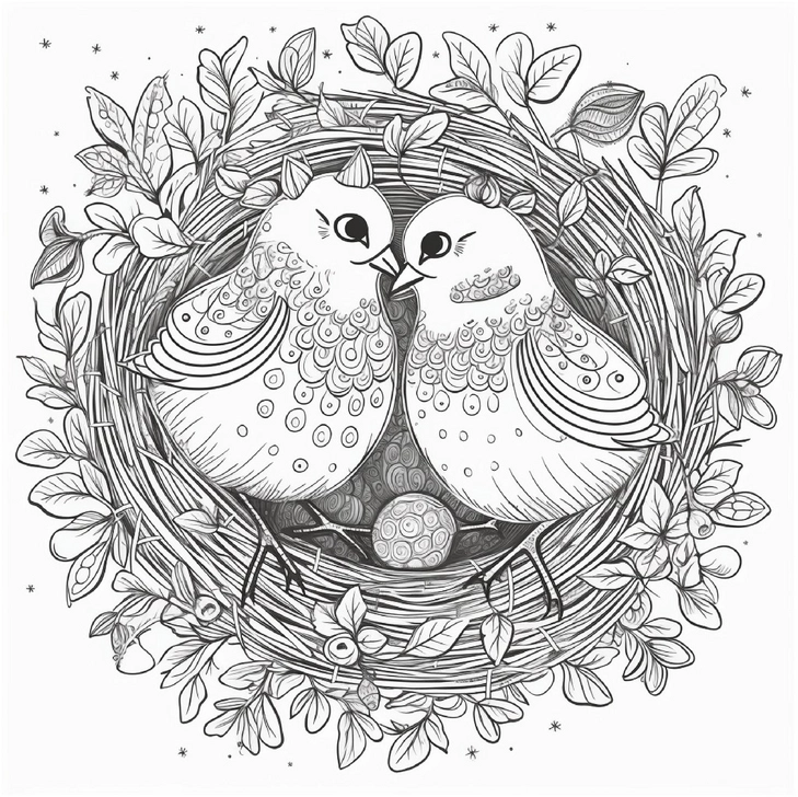 voegel-im-nest-mit-pflanzen-und-eiern