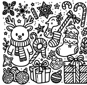 weihnachten-motiv-rentier-und-geschenke