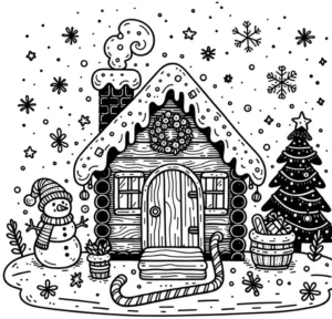 weihnachtsmalvorlage-schneemann-und-tannenbaum