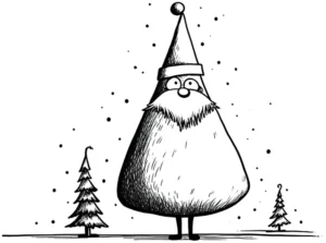 weihnachtsmann-mit-tannenbaeumen-ausmalvorlage
