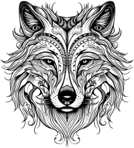 wolf-malvorlage-kreative-muster-fuer-kinder
