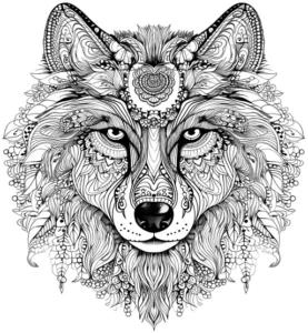 wolf-mandala-ausmalvorlage