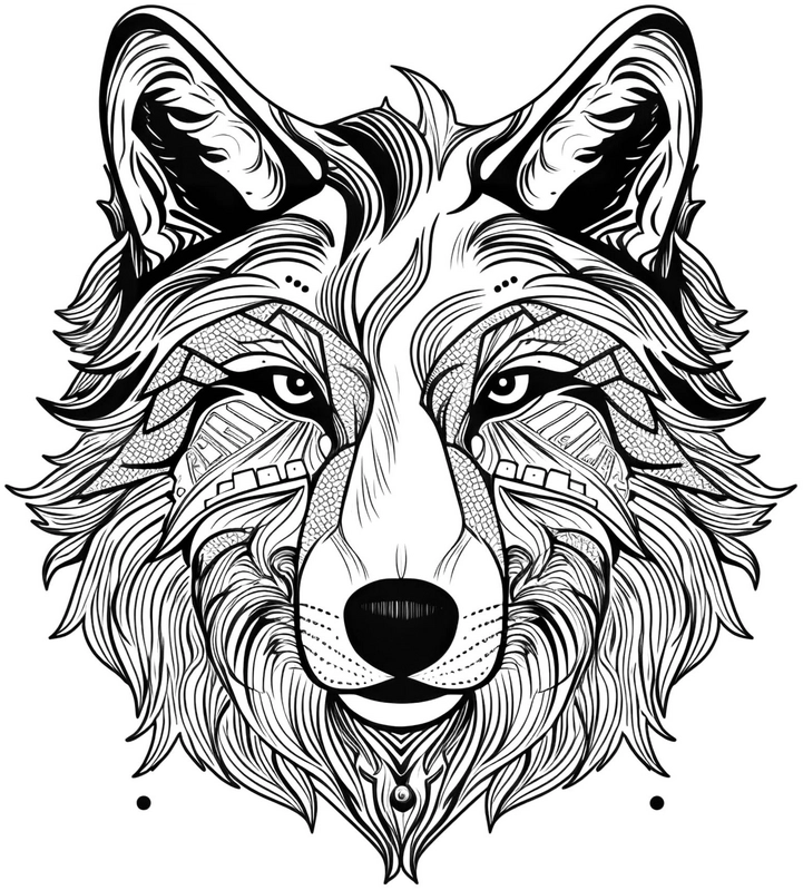 wolf-mit-kunstvollen-mustern-ausmalvorlage