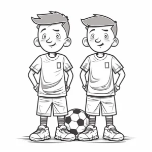 zwillingsfussballer-mit-ball